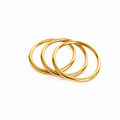 Chunky tube bangle three pack