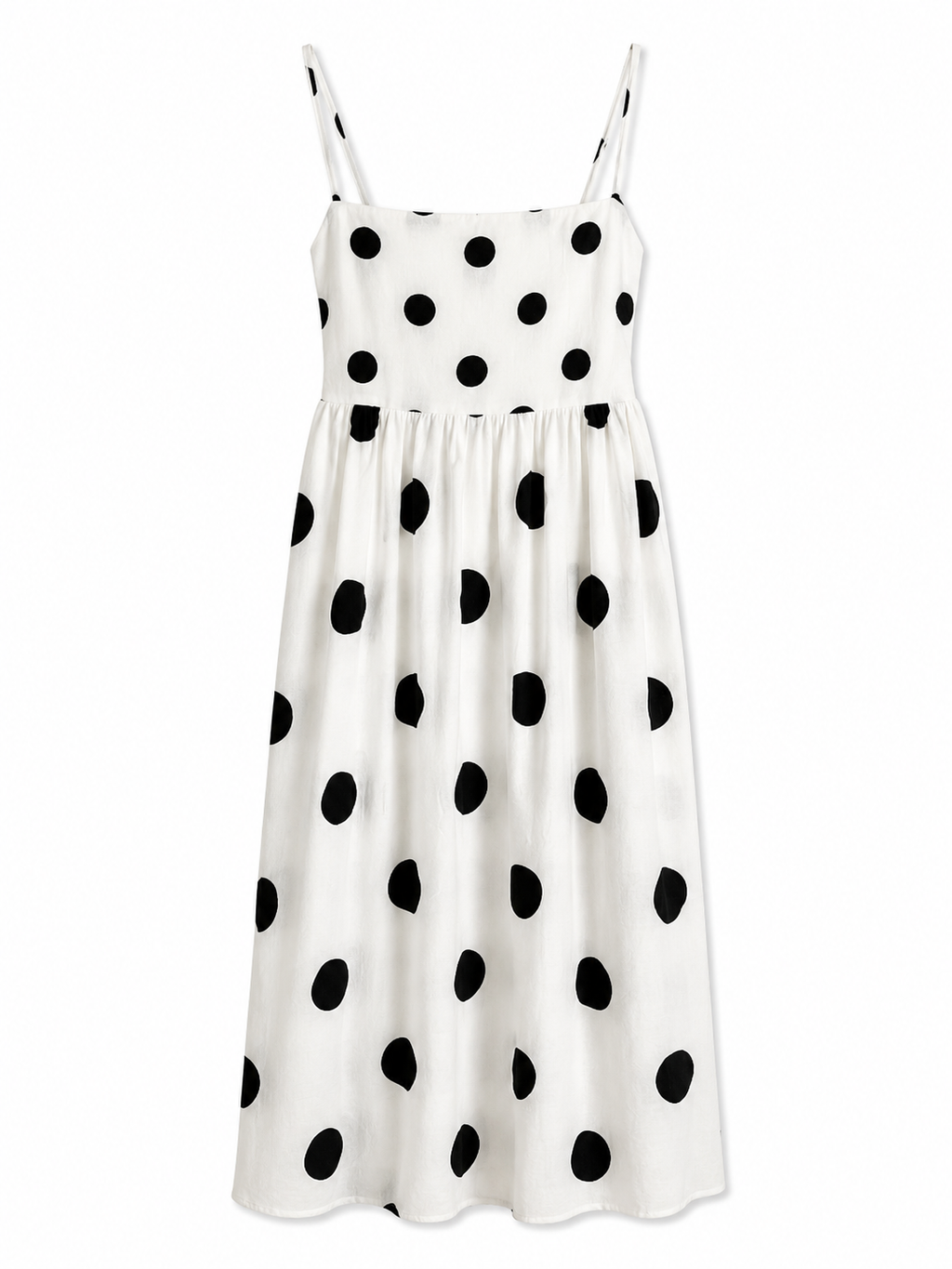 Polka dot spaghetti strap maxi dress