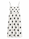 Polka dot spaghetti strap maxi dress