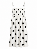 Polka dot spaghetti strap maxi dress