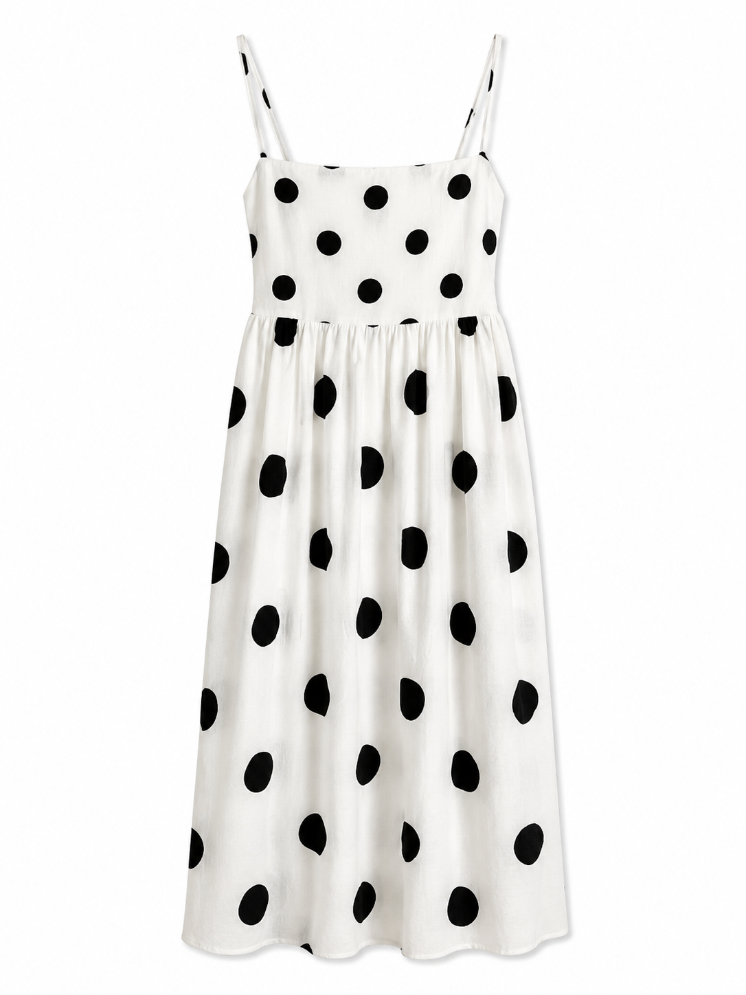 Polka dot spaghetti strap maxi dress
