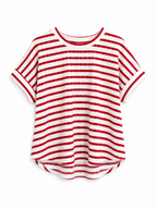 Red and White Striped T-Shirt