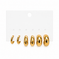 Gold bubble hoop earrings