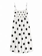 Polka dot spaghetti strap maxi dress