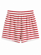 Striped Terry Cloth Casual Shorts